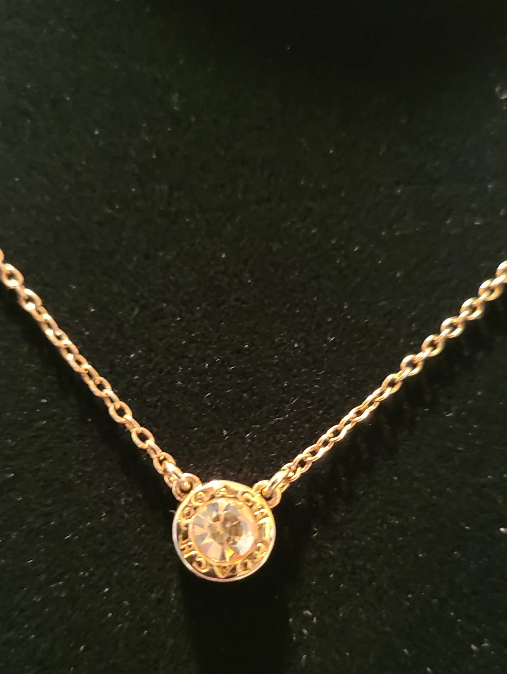 Coach Rose Gold Open Circle Pendant Necklace